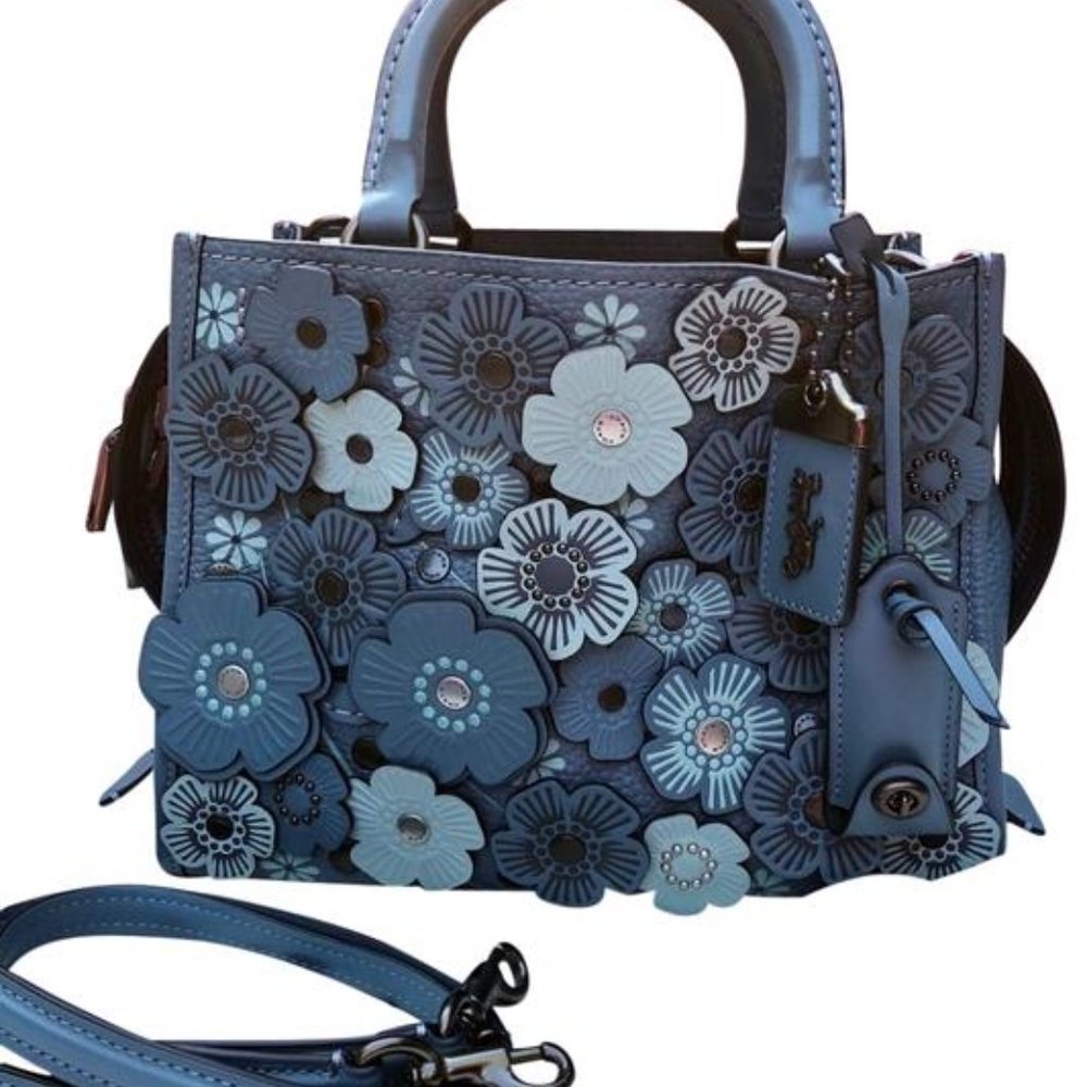 Coach Rogue Tea Rose Blue Bag